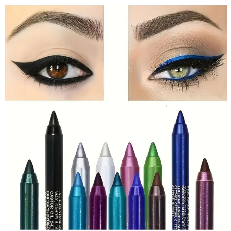Highlighter Set Pastel - ชุดอายไลเนอร์กันน้ำ 1 ชิ้นพร้อมเอฟเฟกต์กลิตเตอร์ ประกอบด้วยอายแชโดว์และปากกาไฮไลท์ ชุดแต่งหน้าสีสันสดใสเพื่อลุคที่น่าทึ่ง
