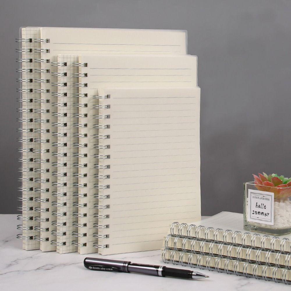 Graph Paper Pad - สมุดโน้ตแบบม้วน A4/A5/A6/B5 แบบตาราง/แบบเปล่า/แบบเส้นบรรทัด ดีไซน์แบบพลิกกลับได้ สมุดวาดภาพ สมุดบันทึก