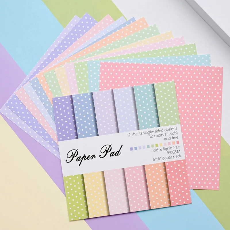 Graph Paper Pad - กระดาษลายจุดขนาด 6x6 นิ้ว 12 แผ่น สำหรับงานฝีมือ