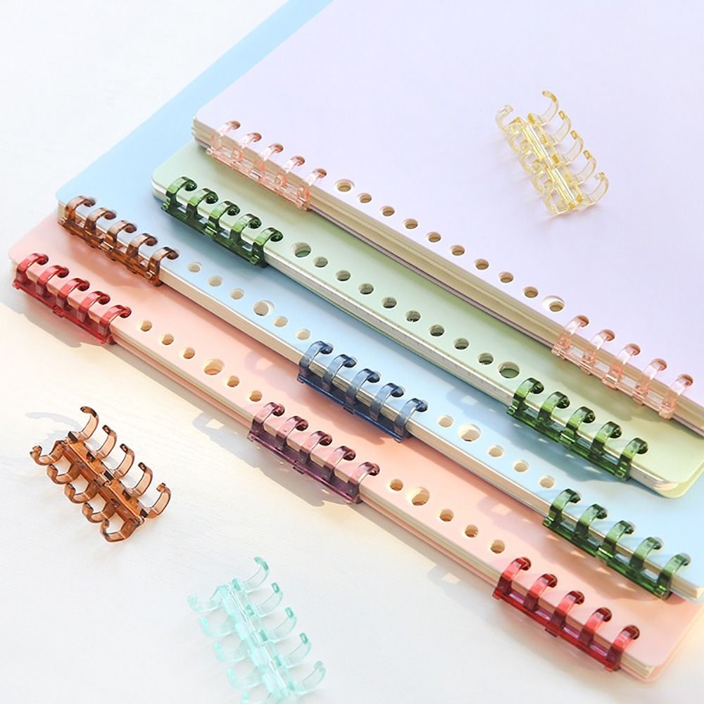 Binding Comb Plastic - ห่วงพลาสติกสำหรับเข้าเล่มแบบ 5 ห่วง จำนวน 10 ชิ้น