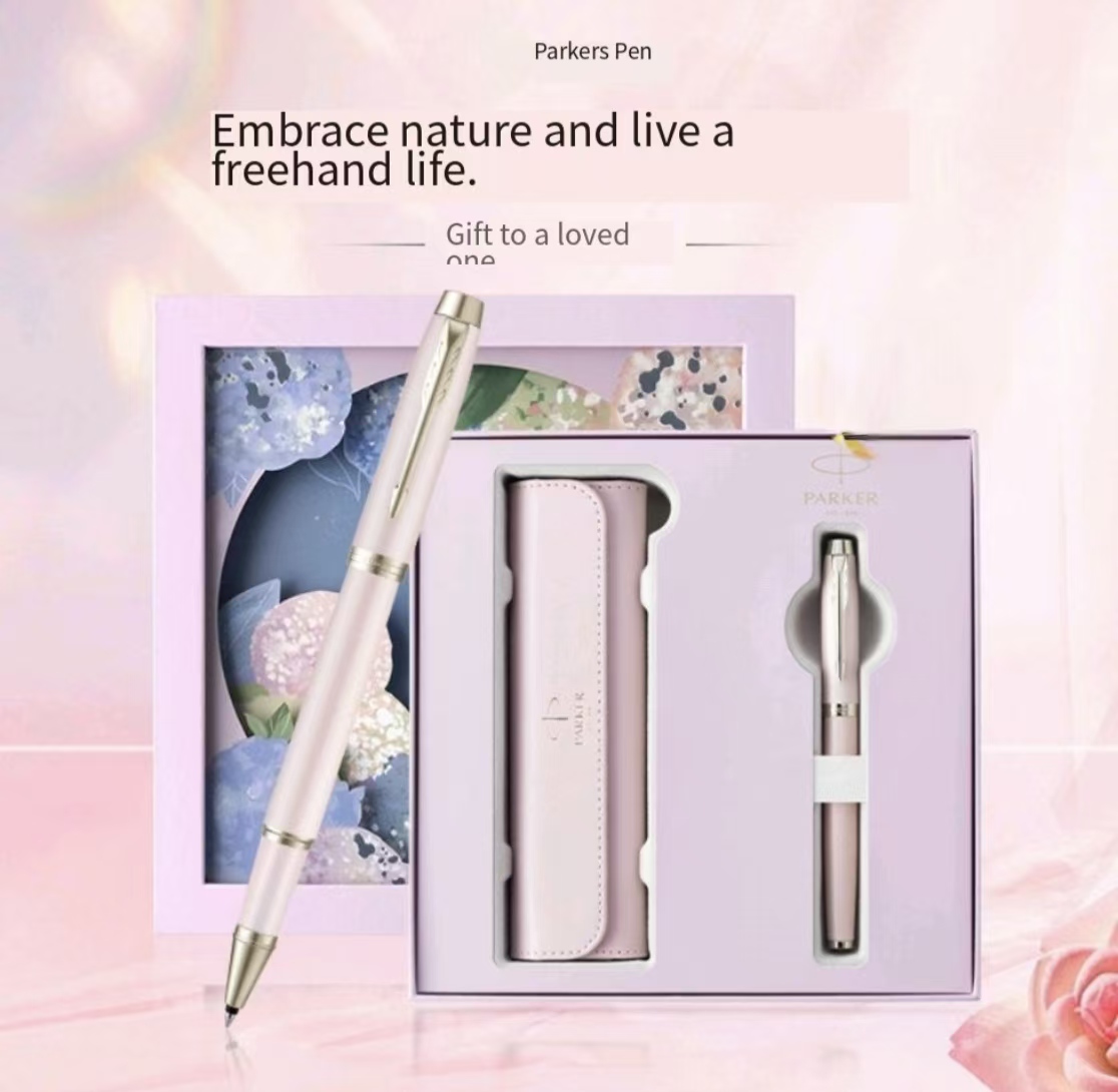 Ideal Stationery & Office Supply - ปากกาโรลเลอร์บอลลายดอกไฮเดรนเยีย Parker Floral Series ดีไซน์หรูหรา พร้อมกล่องของขวัญ