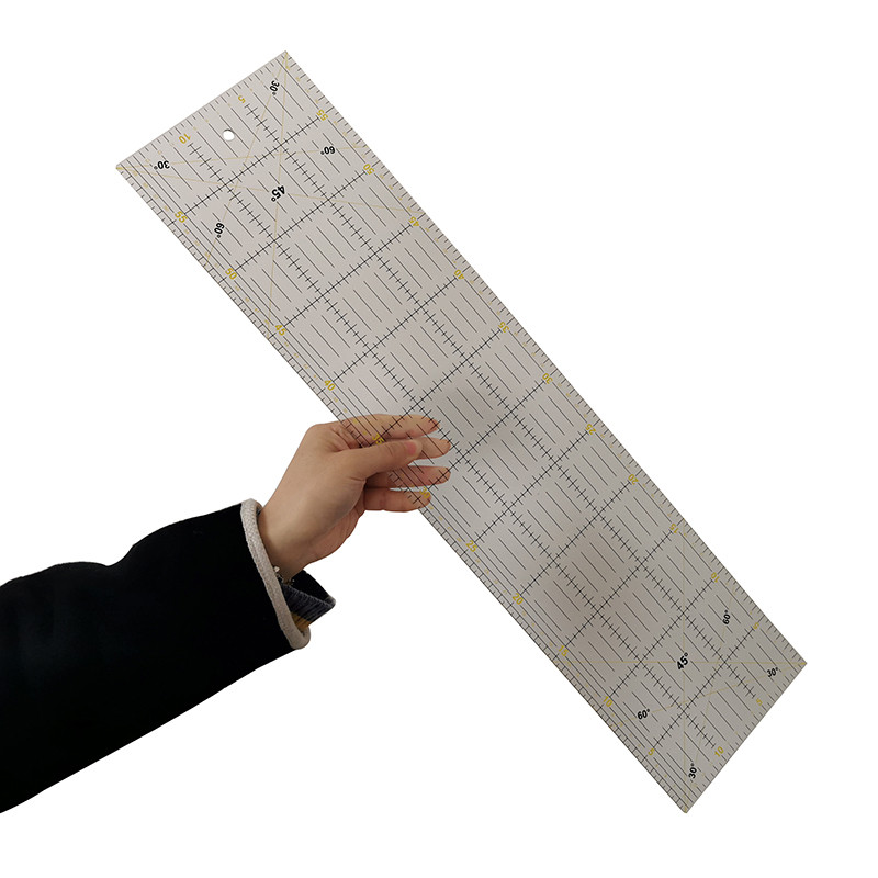 Ruler Set Transparent - 1 ชิ้น 60x15x0.3 เซนติเมตรอะคริลิค Patchwork Aligned