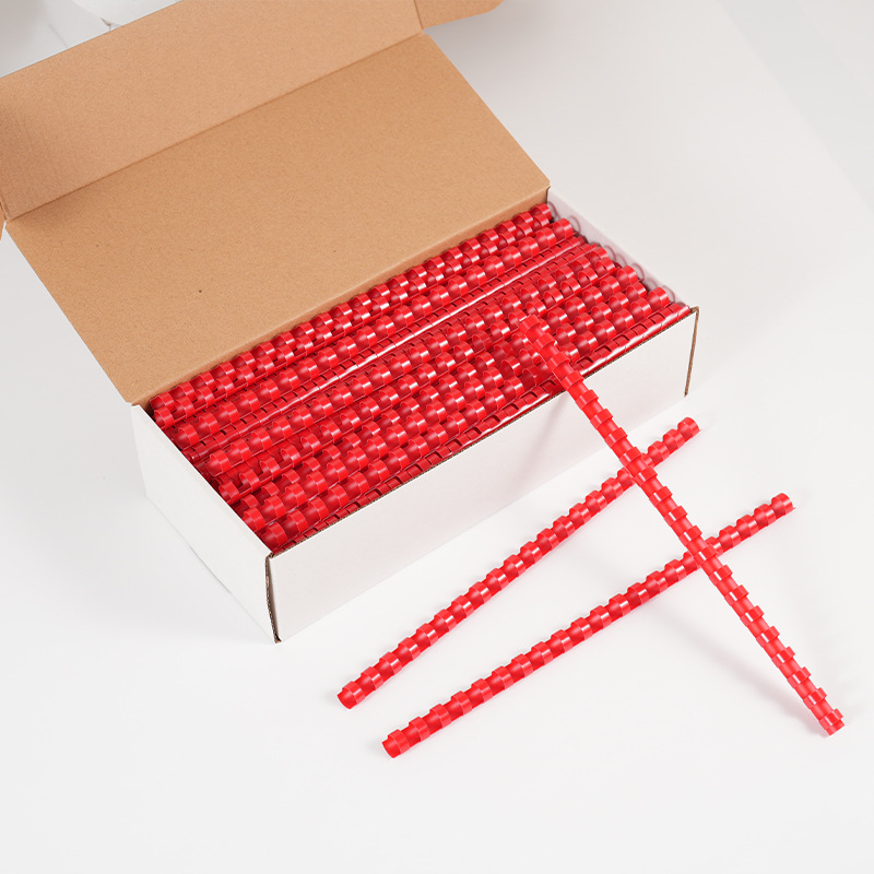 Binding Comb Plastic - ReadStar 50/100 ชิ้น แผ่นพลาสติก PVC สีแดงสำหรับเข้าเล่ม