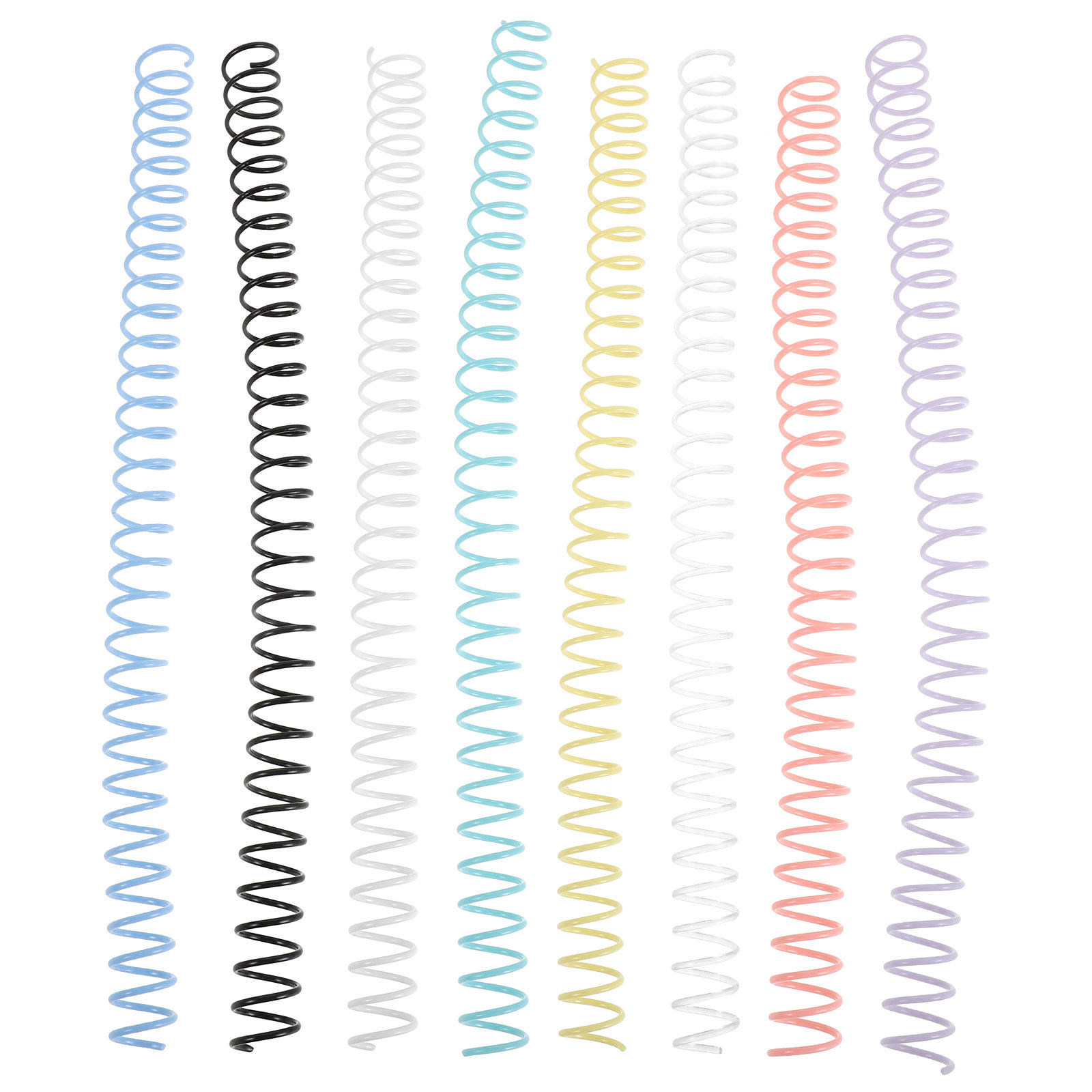 Binding Comb Plastic - 8 ชิ้น ห่วงพลาสติกสำหรับเข้าเล่มแบบเกลียว สีสันสดใส แข็งแรง ทนทาน