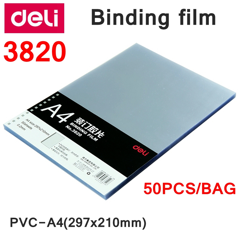 Binding Comb Plastic - 50 ชิ้น Deli 3820 A4 PVC