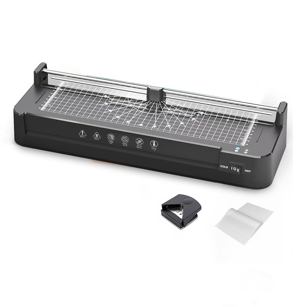 Document Laminator Pouch - เครื่องเคลือบพลาสติกแบบร้อน/เย็น สำหรับขนาด A3/A4/A5/A6 ใช้ในสำนักงาน-ปกป้องรูปภาพและเอกสาร