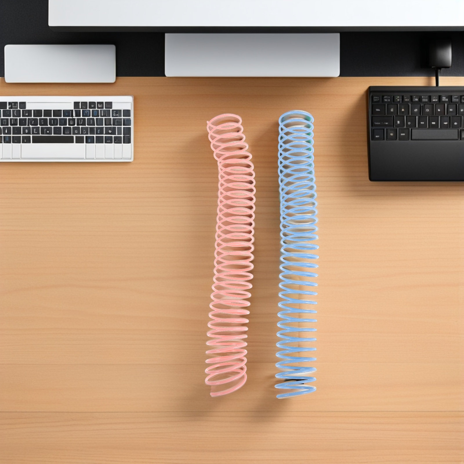 Binding Comb Plastic - 8 ชิ้น ขดลวดพลาสติกสำหรับเข้าเล่มแบบเกลียว ขนาด 35 มม.