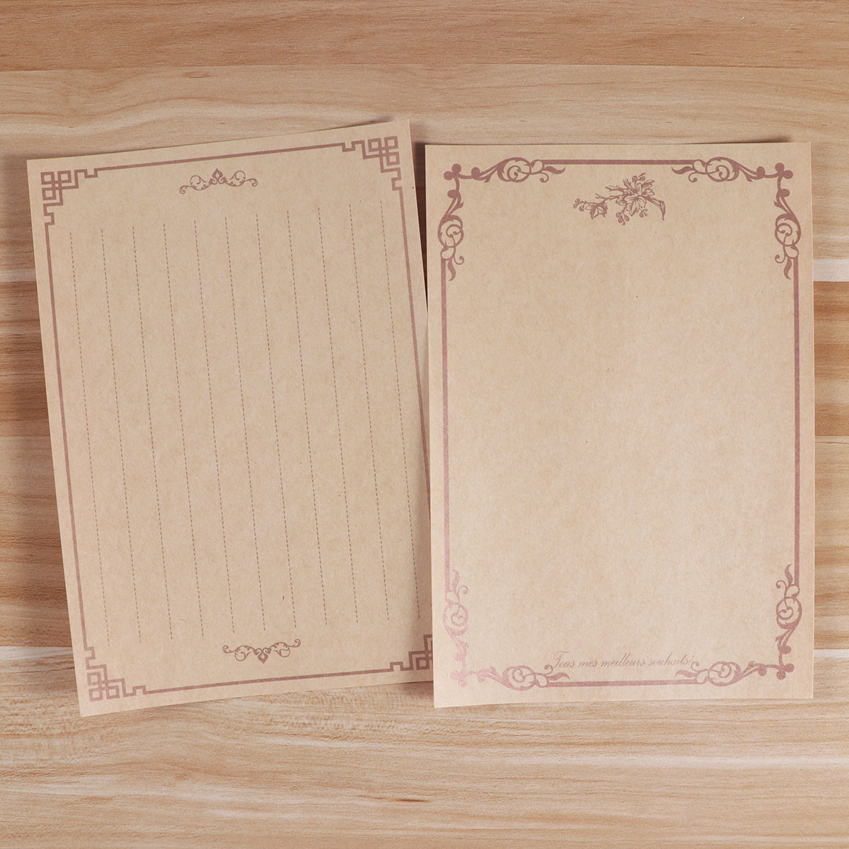 Ideal Stationery & Office Supply - ชุดเครื่องเขียน 8 ชิ้น กระดาษเขียนจดหมายลายกระต่ายสไตล์วินเทจ เหมาะสำหรับเขียนจดหมายและโน้ตอวยพร