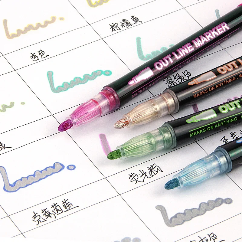 36 สี Double Line Outline Art  - Highlighter Set Pastel บทวิจารณ์และราคา