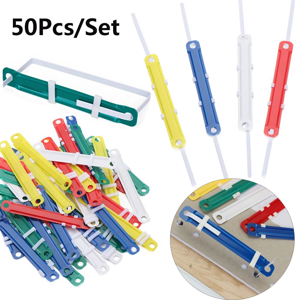 50ชิ้น/เซ็ตแฟ้มกระดาษยึดพลาสติ - Binder Clip Assorted บทวิจารณ์และราคา