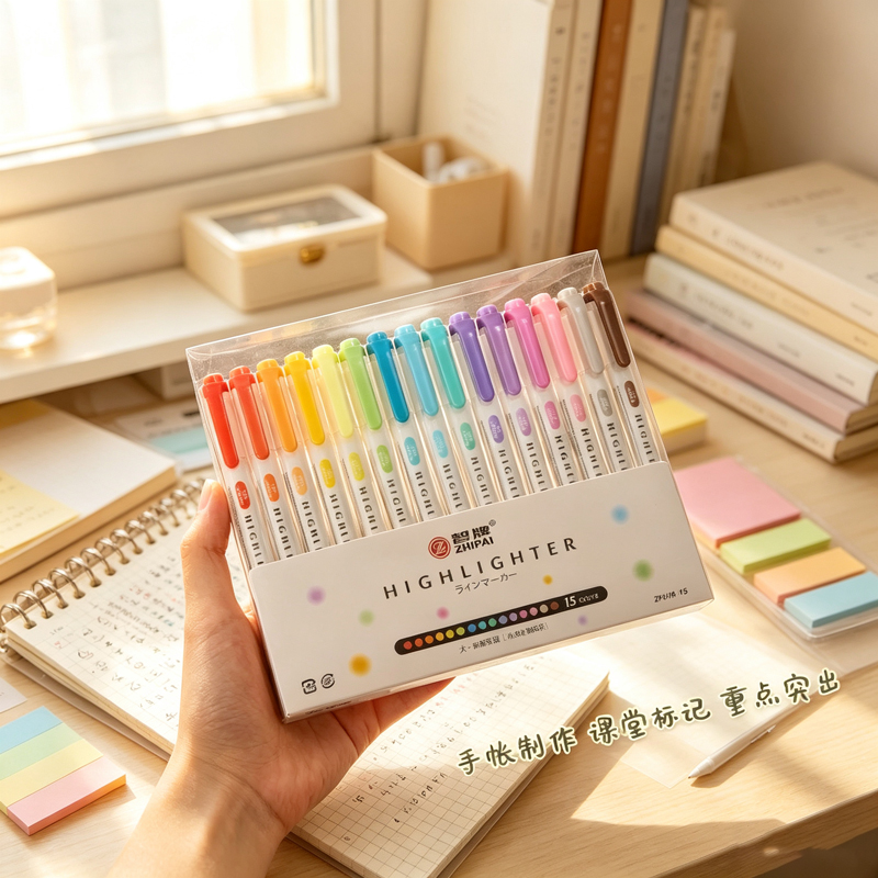 ปากกาไฮไลท์เตอร์สองหัว 5 สี, ป - Highlighter Set Pastel บทวิจารณ์และราคา