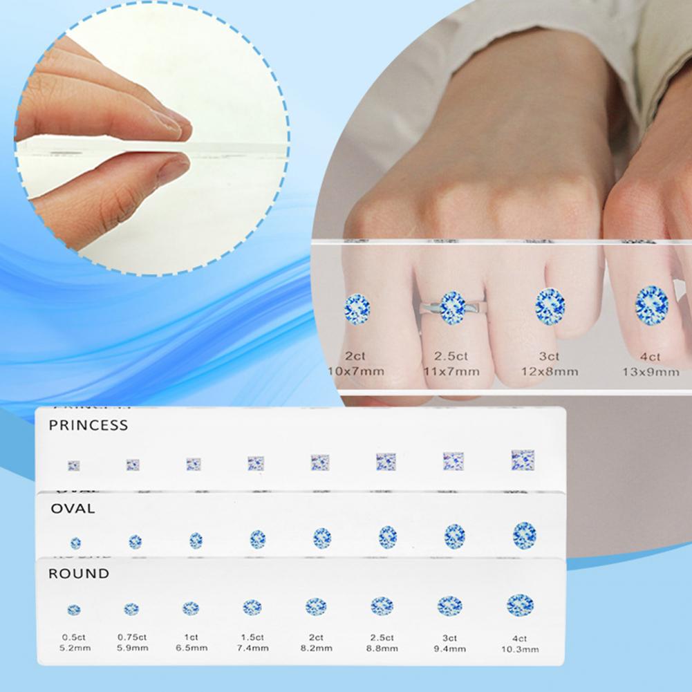 ชุดไม้บรรทัดวัดขนาดเพชรเทียม 3 - Ruler Set Transparent บทวิจารณ์และราคา