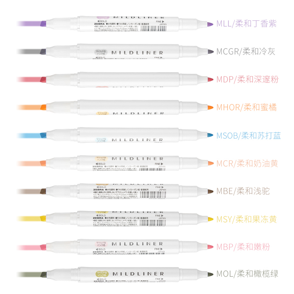 ปากกาไฮไลท์ ZEBRA ของญี่ปุ่น ช - Highlighter Set Pastel บทวิจารณ์และราคา