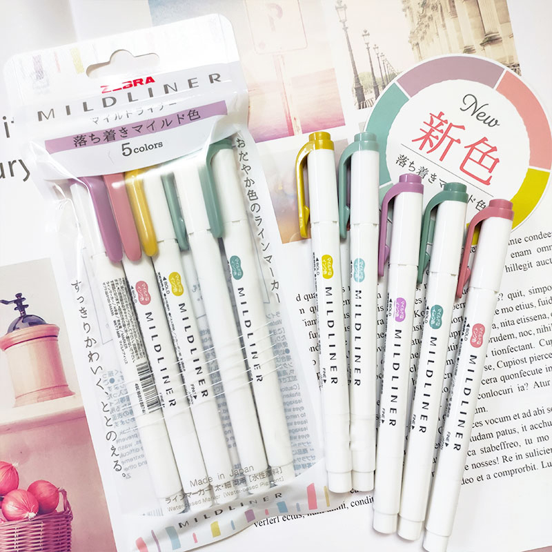 ใหม่ ZEBRA Mildliner Highlight - Highlighter Set Pastel บทวิจารณ์และราคา