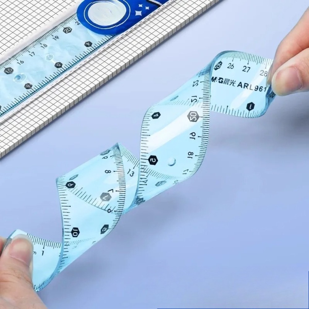 ไม้บรรทัดแบบนิ่มโปร่งใส 1/3 ชิ - Ruler Set Transparent บทวิจารณ์และราคา