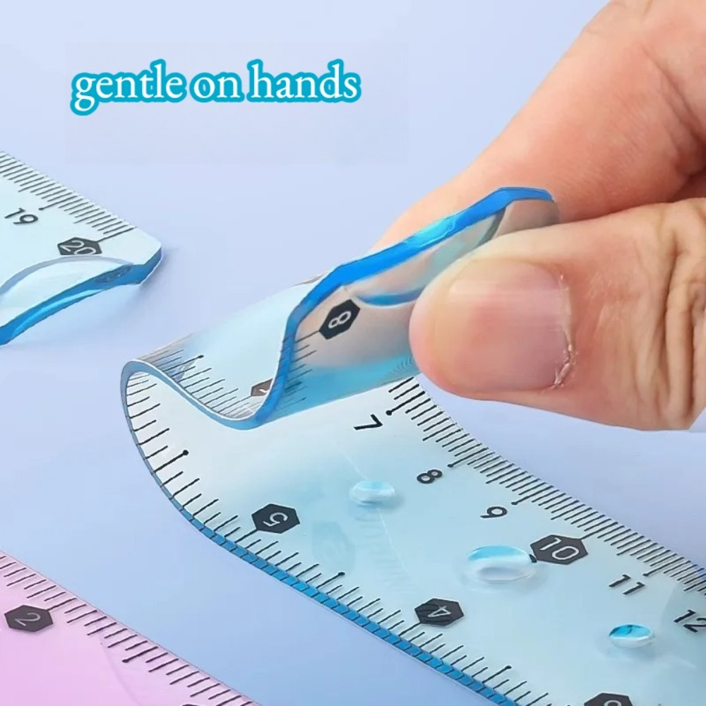 ไม้บรรทัดแบบนิ่มโปร่งใส 1/3 ชิ - Ruler Set Transparent บทวิจารณ์และราคา