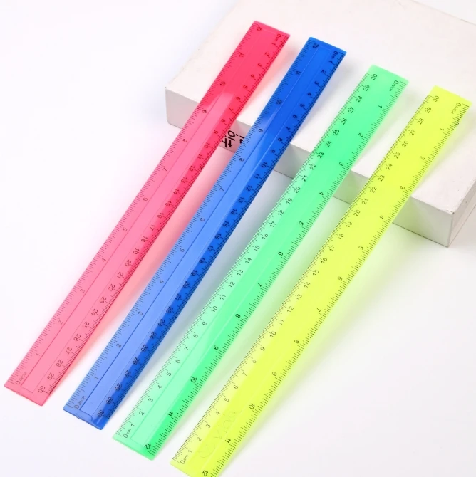 4 ชิ้น/แพ็คที่มีสีสันโปร่งใสพล - Ruler Set Transparent บทวิจารณ์และราคา