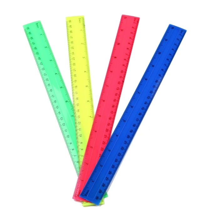 4 ชิ้น/แพ็คที่มีสีสันโปร่งใสพล - Ruler Set Transparent บทวิจารณ์และราคา