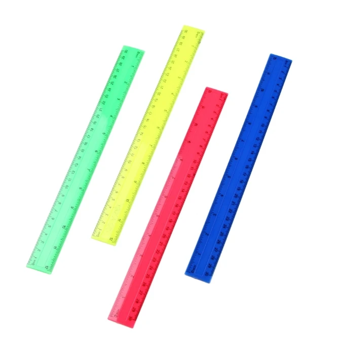 4 ชิ้น/แพ็คที่มีสีสันโปร่งใสพล - Ruler Set Transparent บทวิจารณ์และราคา