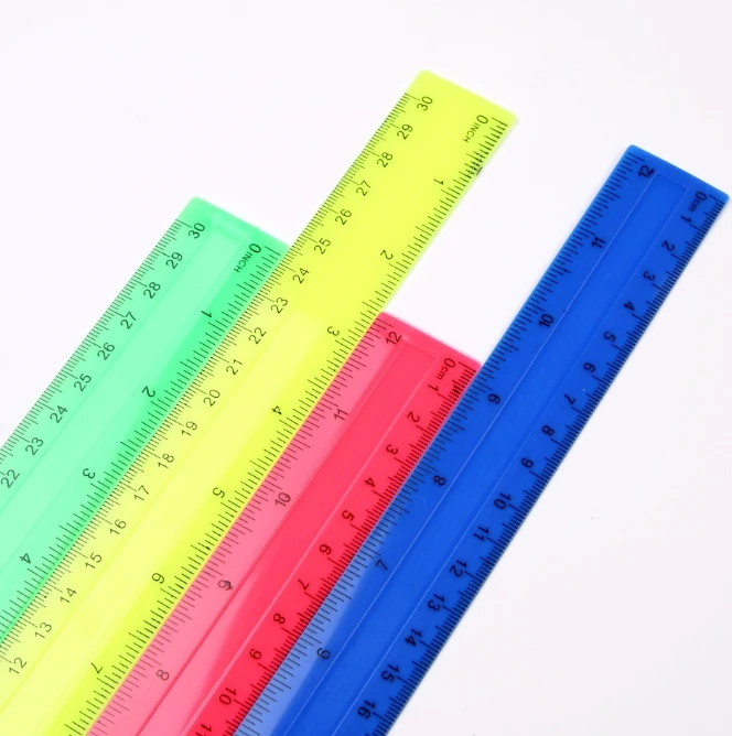 4 ชิ้น/แพ็คที่มีสีสันโปร่งใสพล - Ruler Set Transparent บทวิจารณ์และราคา