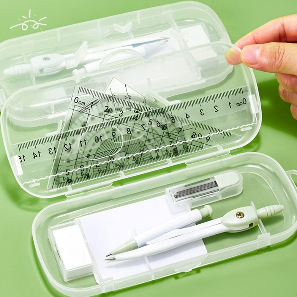 ชุดเครื่องเขียน 8 ชิ้น/ชุด ประ - Ruler Set Transparent บทวิจารณ์และราคา