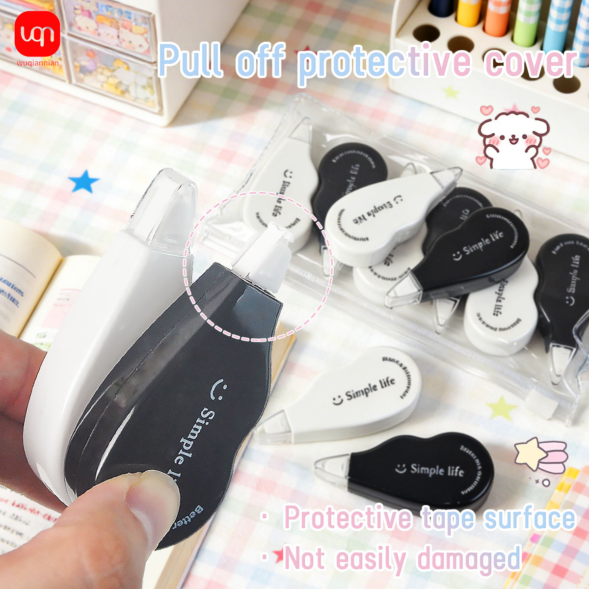 เทปแก้ไขขนาดเล็กสีดำและสีขาว W - Office Supply Office Stationery Items บทวิจารณ์และราคา