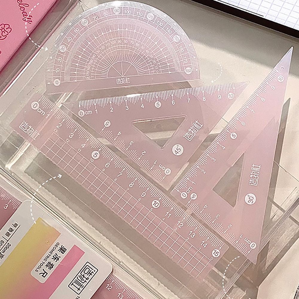 4 ชิ้น/เซ็ตมัลติฟังก์ชั่ 15/20 - Ruler Set Transparent บทวิจารณ์และราคา