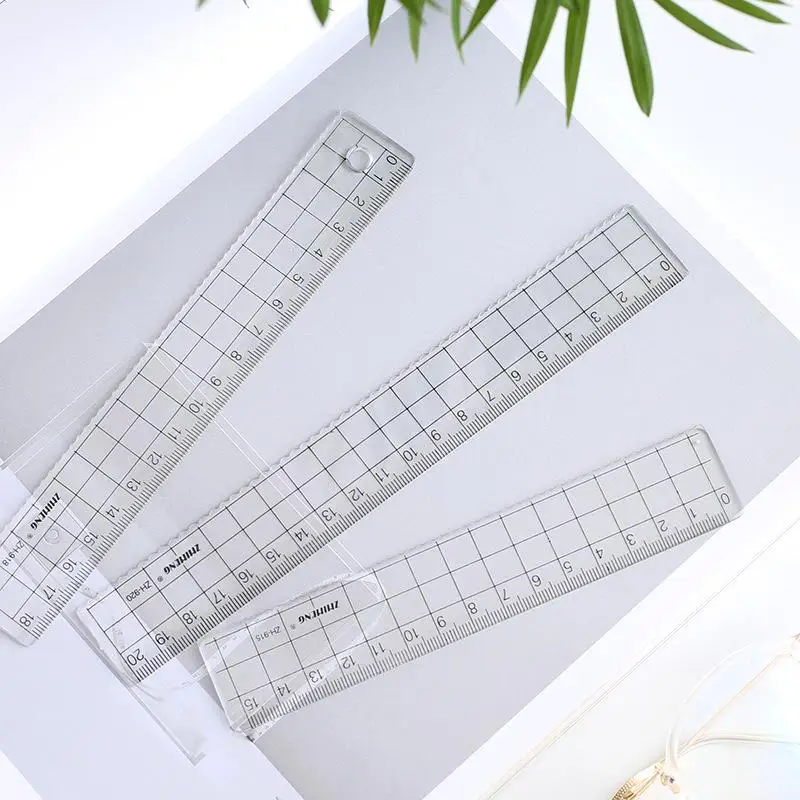 ไม้บรรทัดสี่เหลี่ยมใสขนาด18ซม. - Ruler Set Transparent บทวิจารณ์และราคา