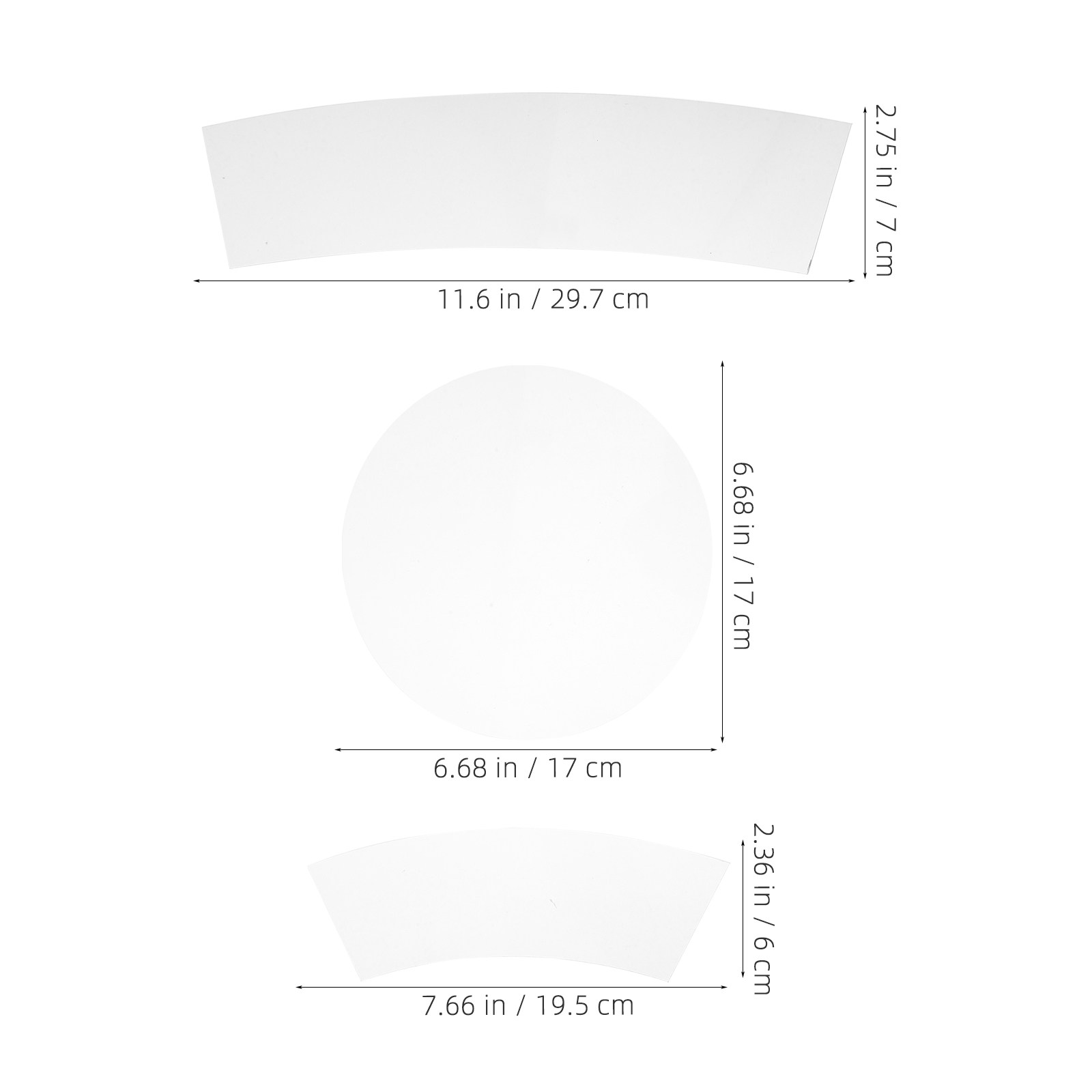 ชุดแม่แบบเย็บหมวกอะคริลิกใส 3  - Ruler Set Transparent บทวิจารณ์และราคา