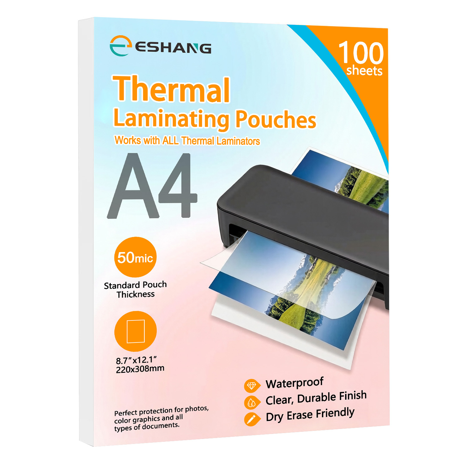 ซองเคลือบบัตร ESHANG A4 ขนาด 8 - Document Laminator Pouch บทวิจารณ์และราคา